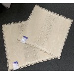 Crochet Cushion Covers Hand-Crocheted Natural Cushion Covers (Sold as Pairs)